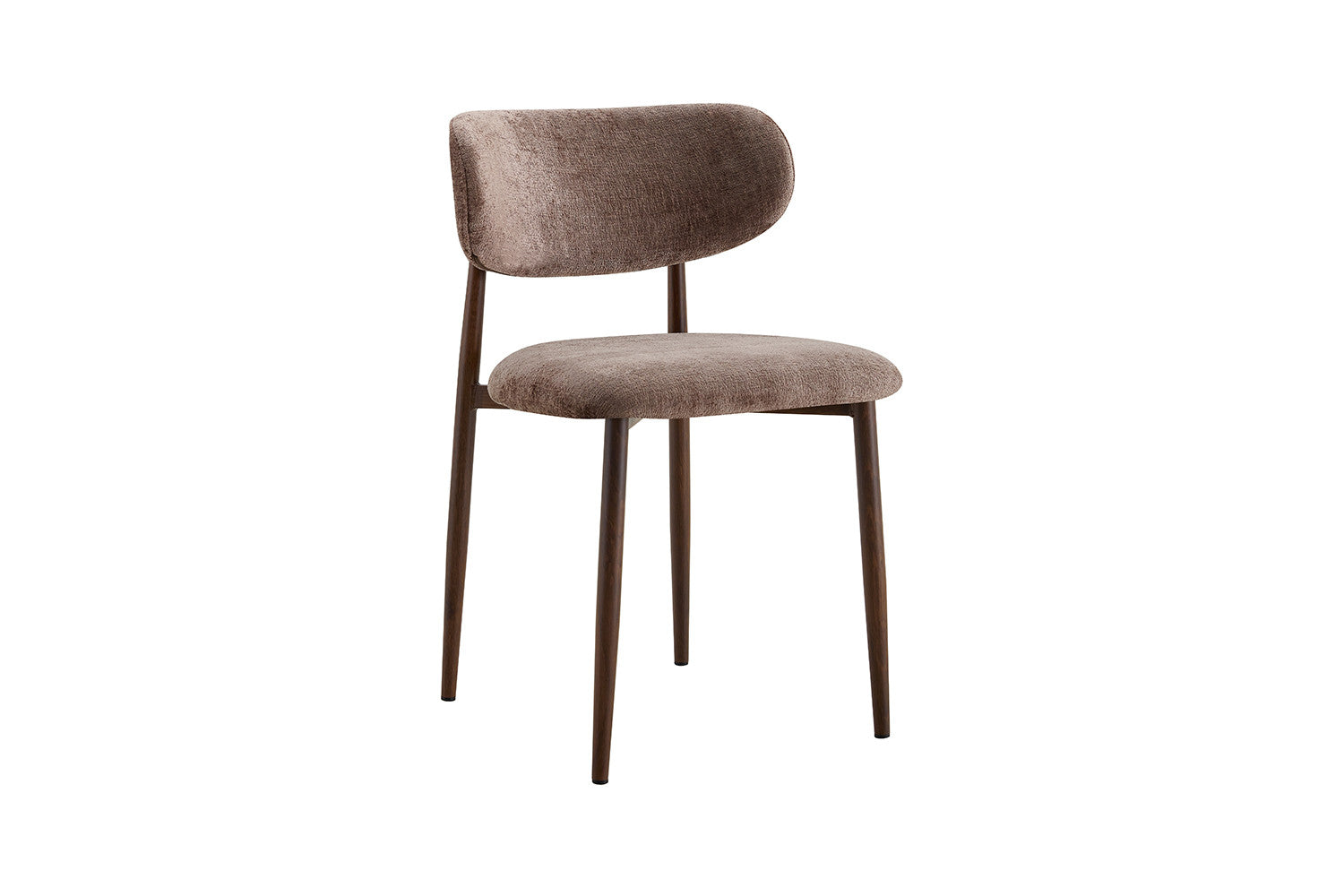 NEW - Stoel 'Nono' Walnoot - Stof Lech Milky-85 Zand