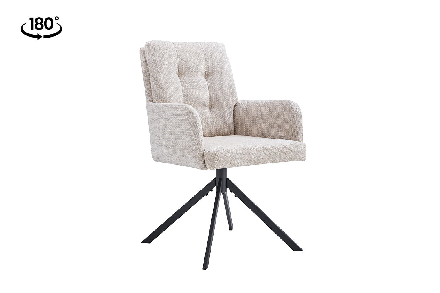 Stoel 'Granada' Draaibaar tot 0 Stof Davis Bliss 75-03 Beige