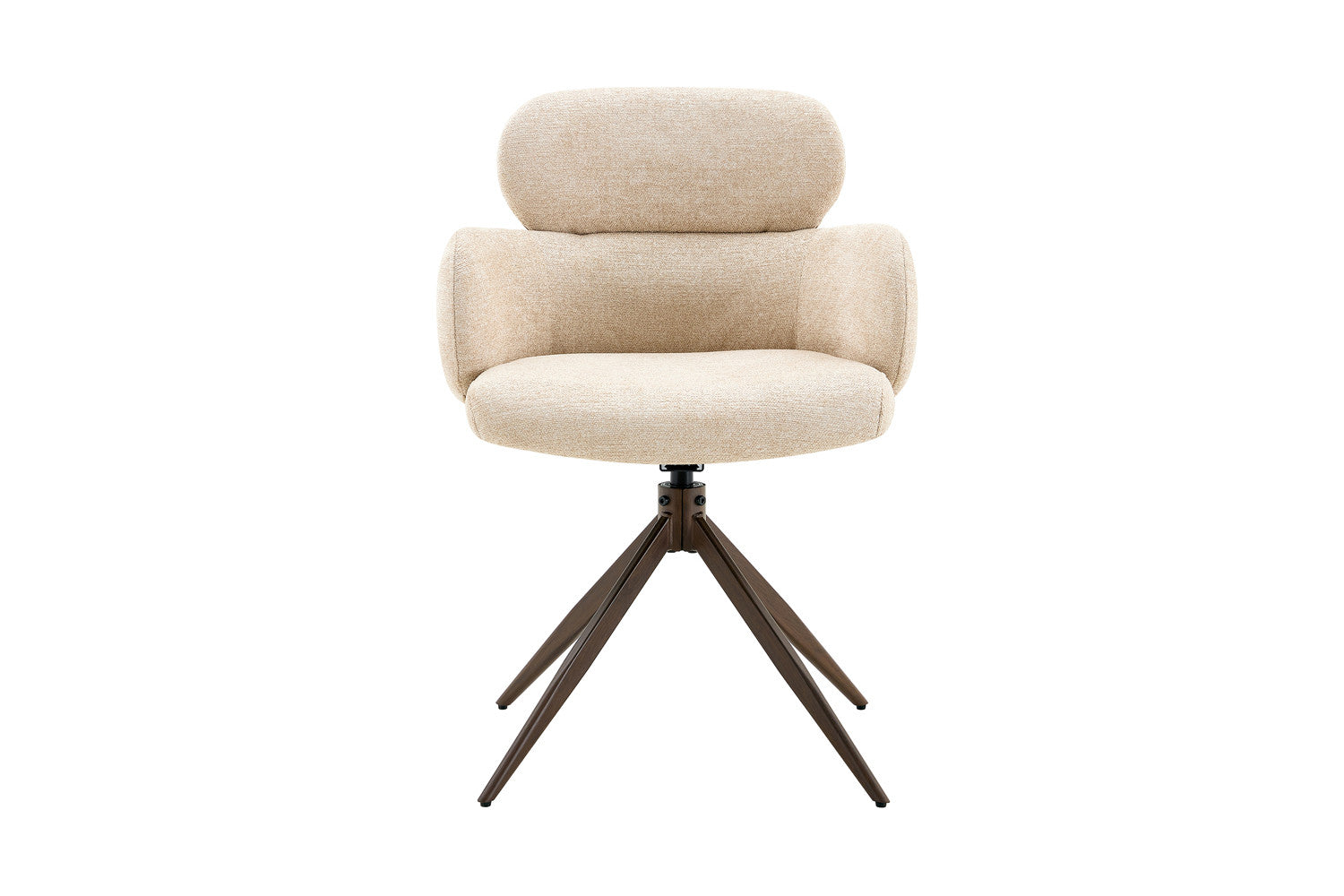 Stoel 'Roxane' walnoot Draaibaar tot 0 Stof Ote Focus-120 Beige