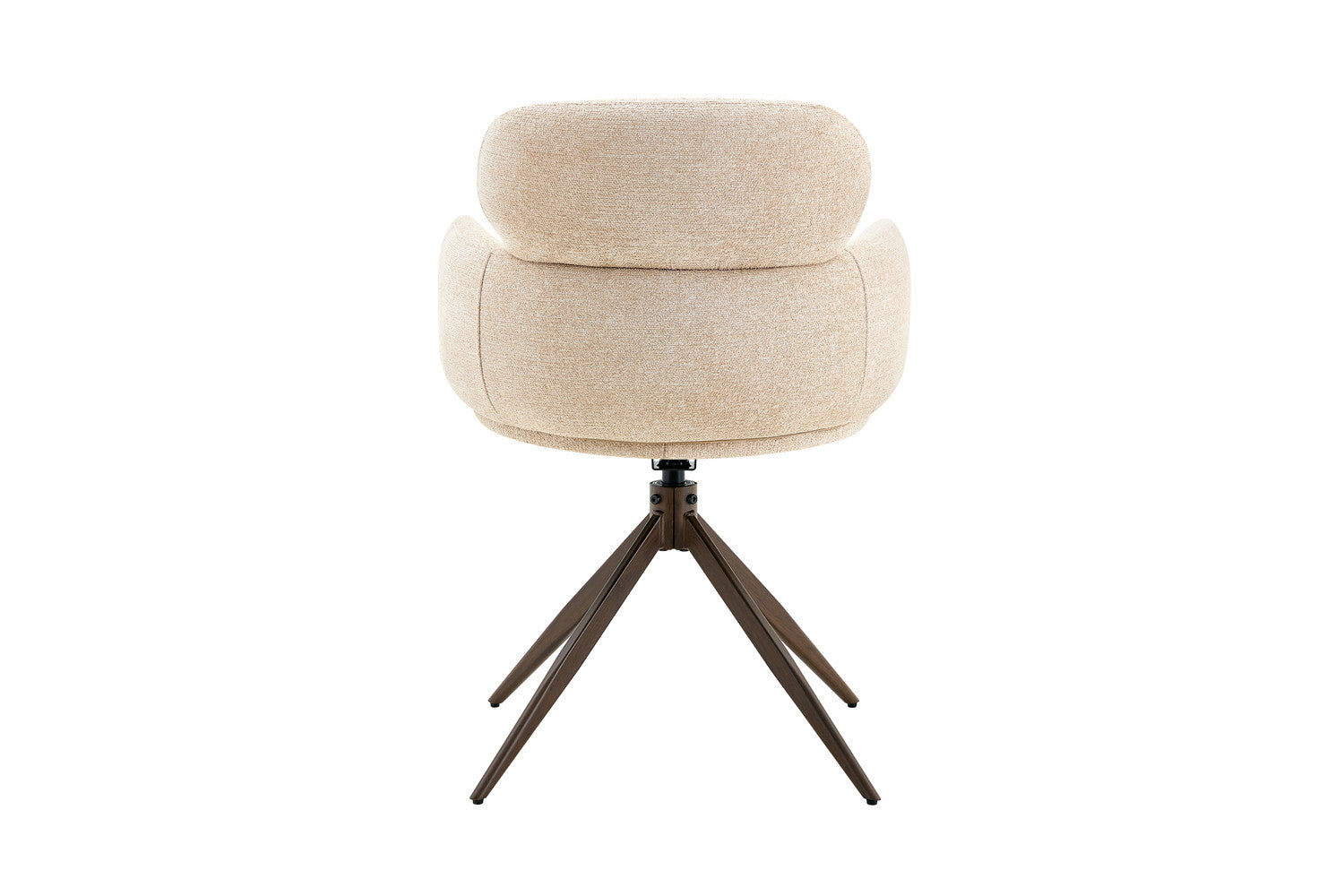 Stoel 'Roxane' walnoot Draaibaar tot 0 Stof Ote Focus-120 Beige