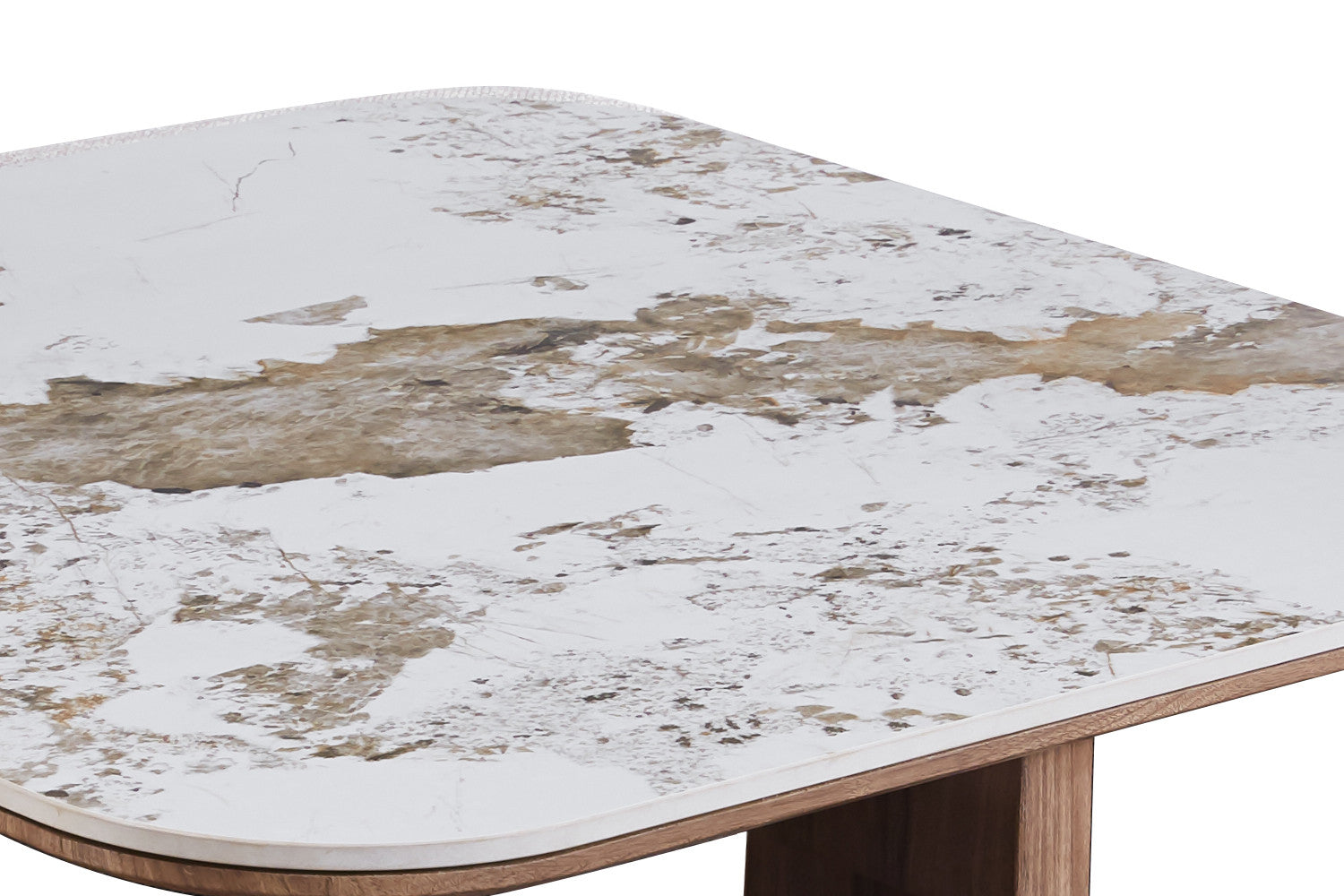 Salontafel 'Evora' met 4 poefs stof Glanzend Steen Pandora