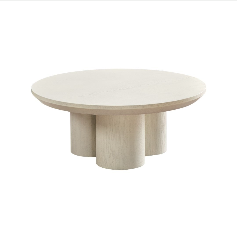 ROYAL COFFEE TABLE 110 Ø CREAM VENEER PLAIN